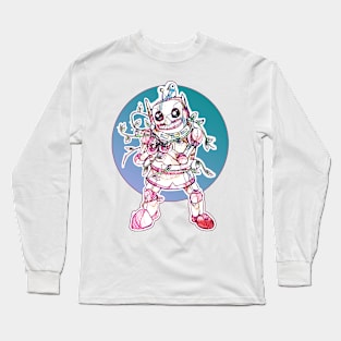 Robot and little bird in nature Long Sleeve T-Shirt